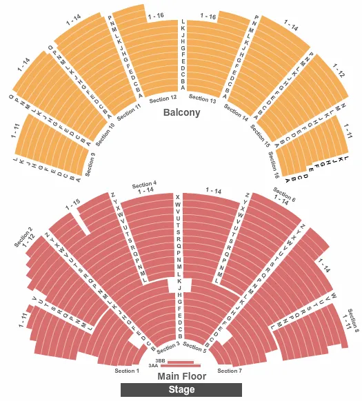 ryman auditorium seating chart