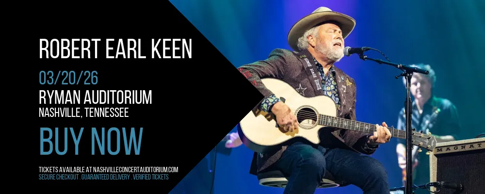 Robert Earl Keen at Ryman Auditorium