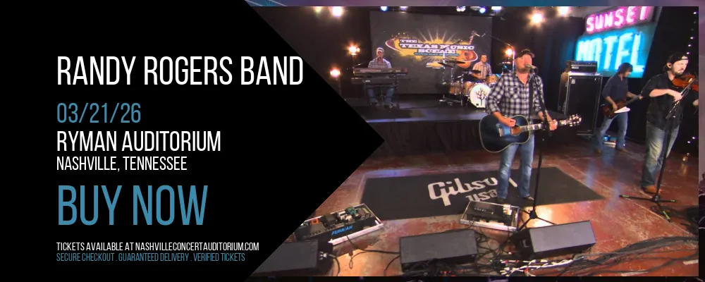 Randy Rogers Band at Ryman Auditorium