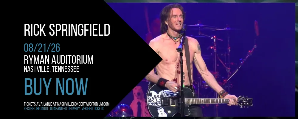 Rick Springfield at Ryman Auditorium