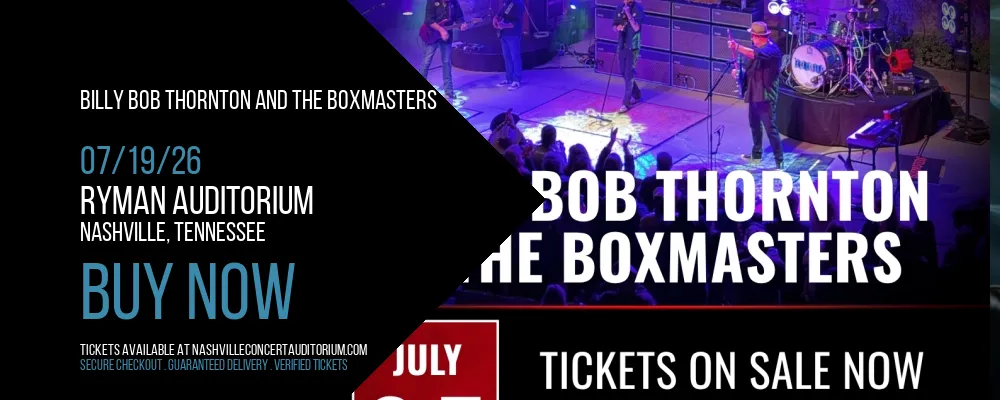 Billy Bob Thornton and the Boxmasters at Ryman Auditorium