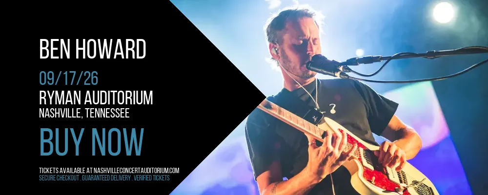 Ben Howard at Ryman Auditorium