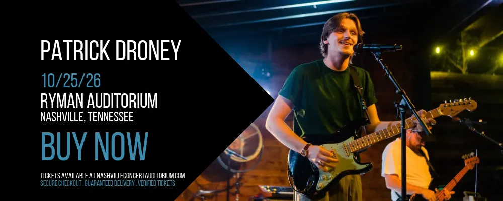 Patrick Droney at Ryman Auditorium